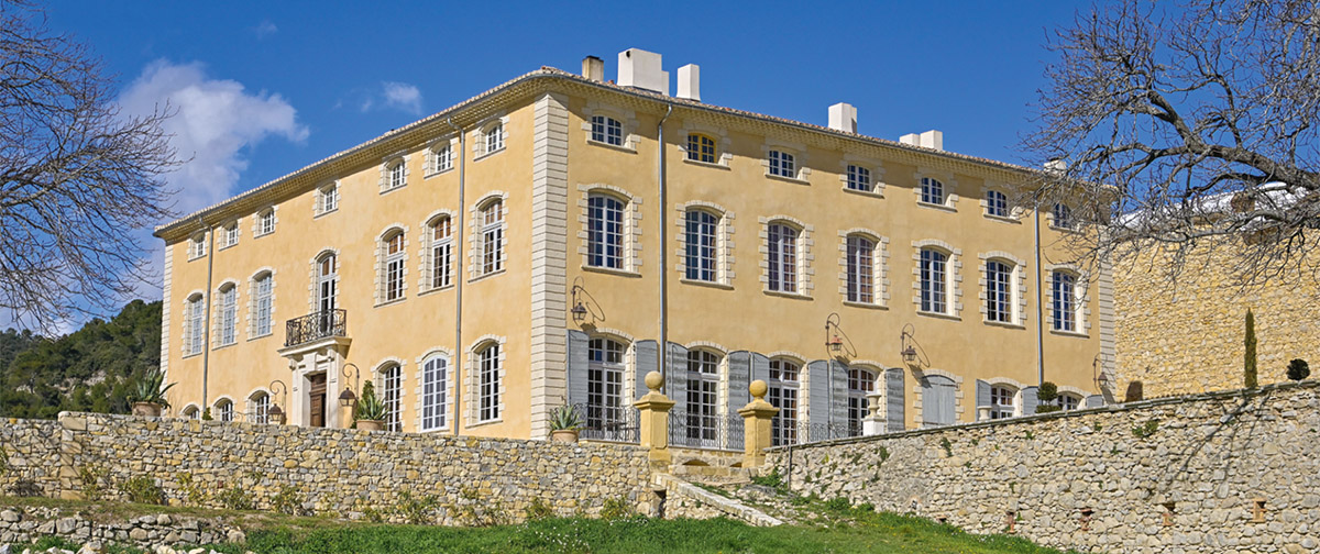 Front facade of château du Grand Pré after restoration